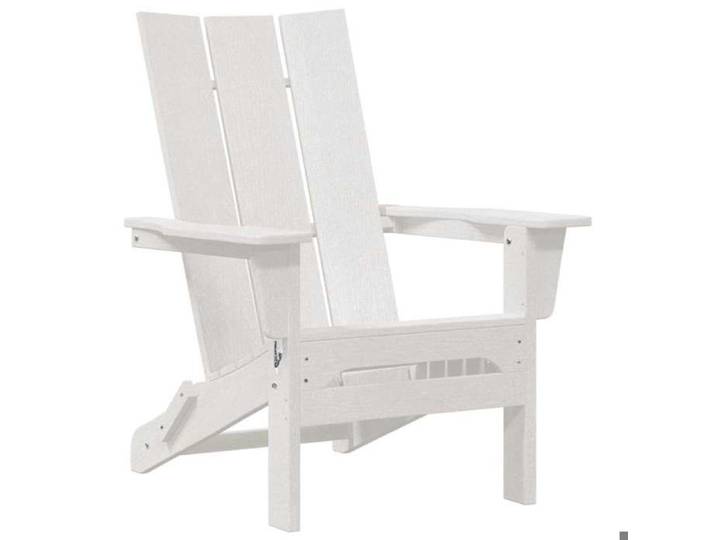 CHIC Chaise Adirondack pliante Blanc 74.5 x 80.5 x 90cm HDPE - 74.5x80.5x90 cm 767417 S11