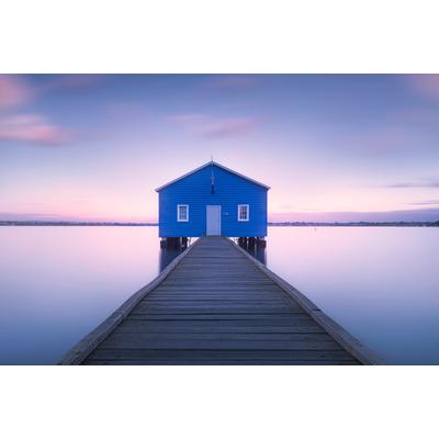 Fototapete PAPERMOON "Photo-Art RICHARD VANDEWALLE, BOOTSHAUS", bunt, B:5m L:2,8m, Vlies, Tapeten