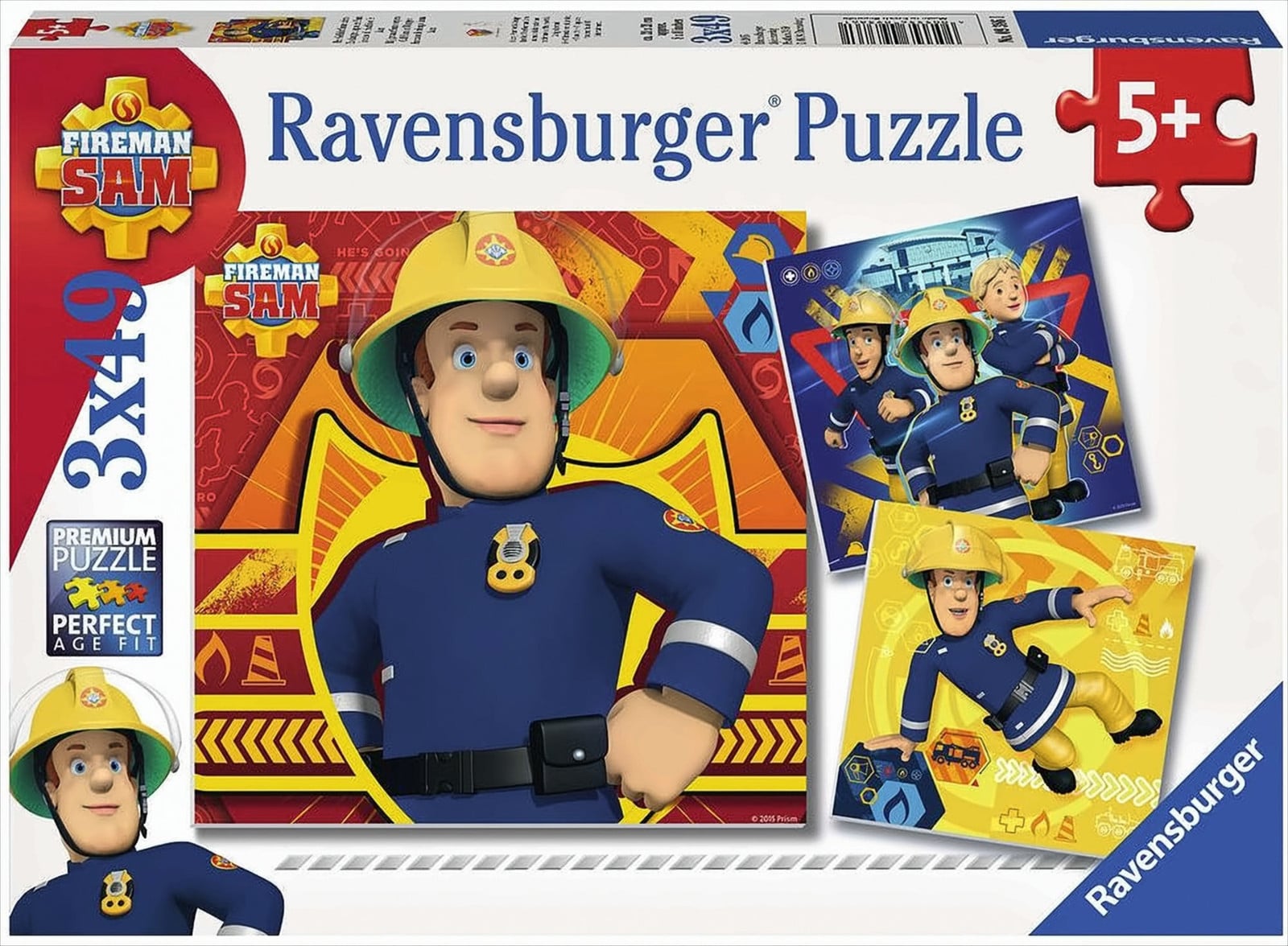 Ravensburger kinderpuzzel 3 x 49-delig Brandweerman Sam hulp in nood