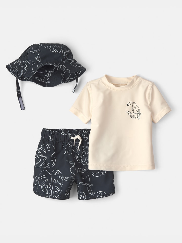 carter's 3tlg. Outfit in Beige/ Dunkelblau - 80