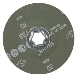 Pferd, Schleifmittel, 64194108 COMBICLICK Keramikkorn Fiberscheibe Ø 125mm CO-ALU 80 für weiche NE Metalle Durchme (80)