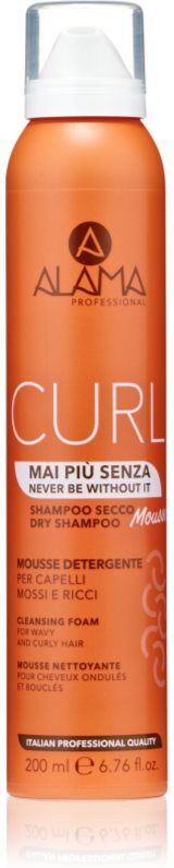Alama Professional Curl Dry Shampoo Mousse shampoing sec pour cheveux bouclés et frisés 200 ml
