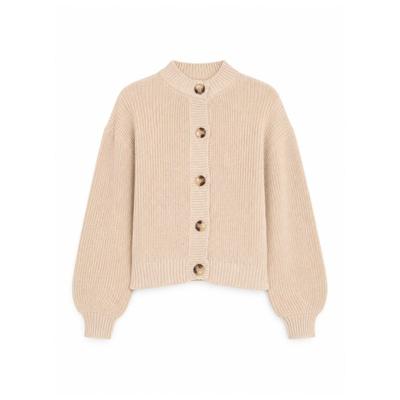 Mazine - Women's Crew Neck Knit Cardigan - Freizeitjacke Gr L beige