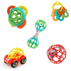 Bright Starts Soothers & Shakers 5-teiliges Babyspielzeug Geschenkset ab Geburt