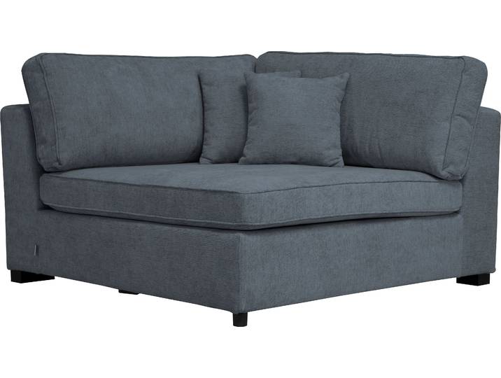 Sofa-Element, Polyester, Blau-Grau 130×130 cm, Gepolstert & Mit Rückenkissen, Klassisch, Home-affaire
