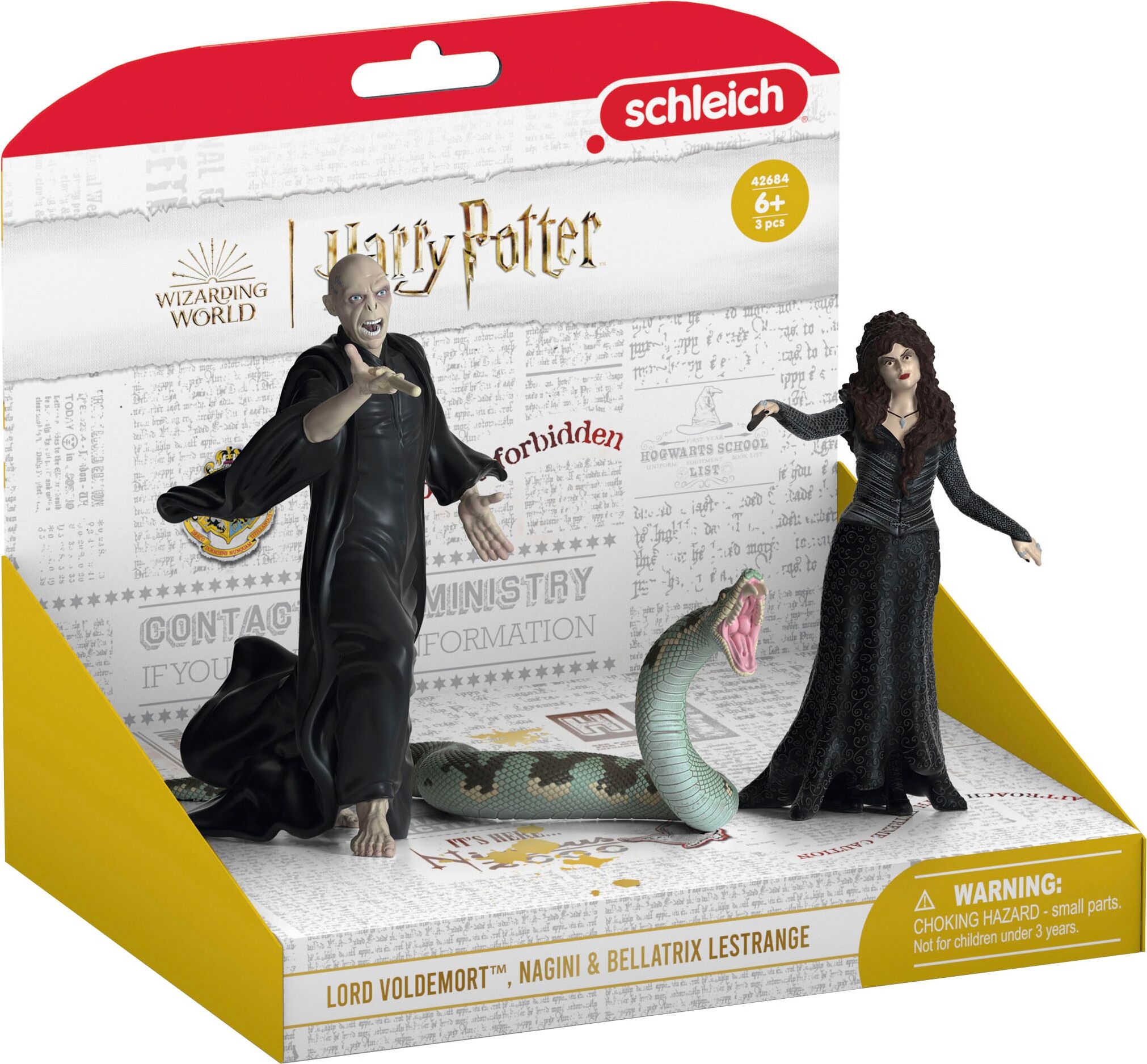 Spielfigur SCHLEICH "WIZARDING WOLRD™, Voldemort, Nagini & Bellatrix L. (42684)", bunt, Spielfiguren, Kinder, Kunststoff, Spielfigur