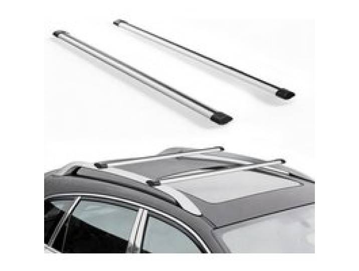 VEVOR Barres Transversales de Toit Charge 100 kg, Barre Porte Bagages 135 cm, pour Panier Porte-bagages Galerie Camping Voyage, en Alliage d'Aluminium, Barres Seulement, Pieds de Fixation Non Inclus