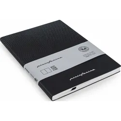 Pininfarina Flexi Notizbuch, wasserfest, Steinpapier, liniert, A5, 128 Seiten, schwarz
