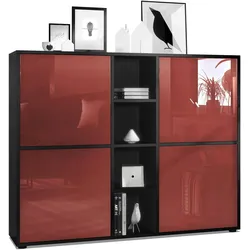 HIGHBOARD Cuba Türen in Bordeaux Hochglanz