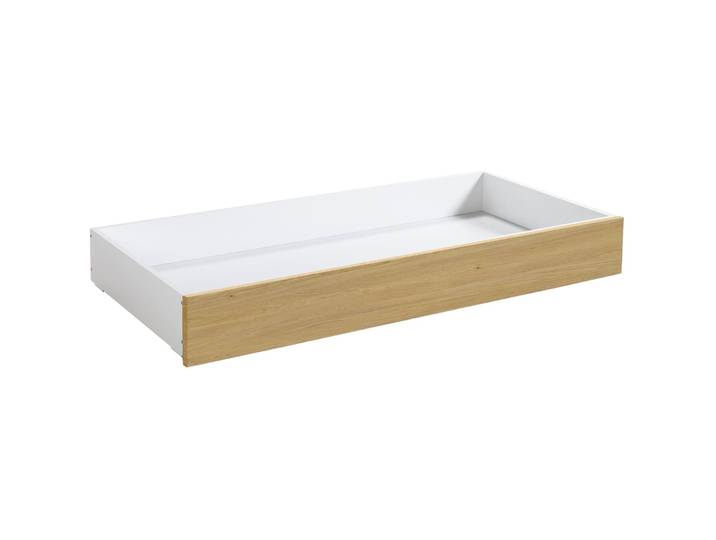Hasena Bettschubkasten Roll-Box eiche hell/weiss Eiche/MDF B 137 T 67 cm