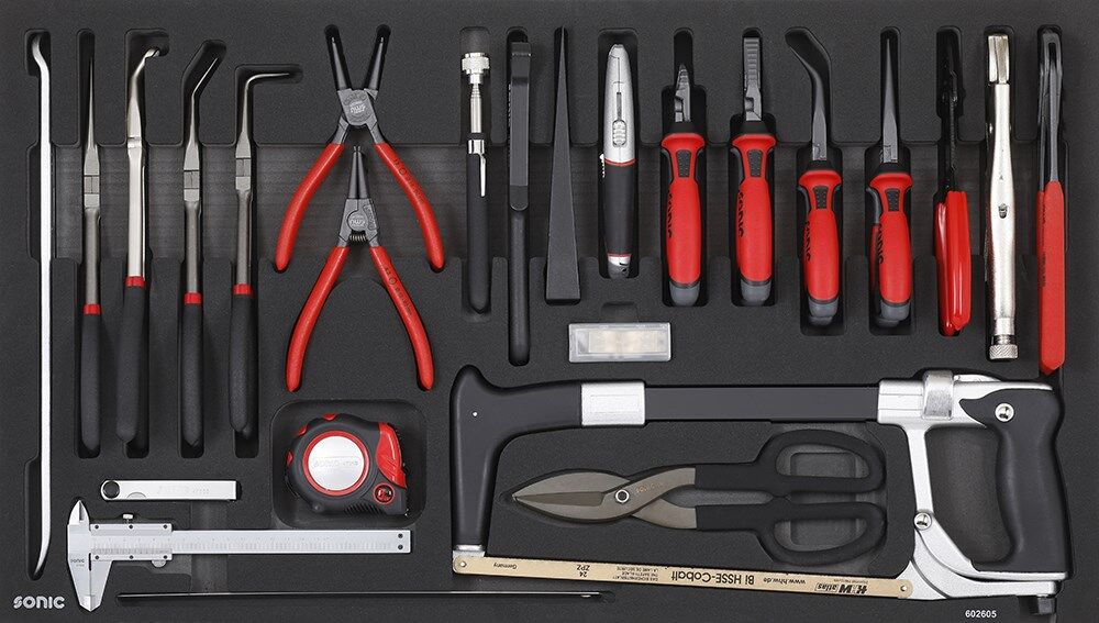Sonic Equipment Zangen-Set Zangen- Und Schneidewerkzeugsatz Sfs-L 26-Tlg. 602605