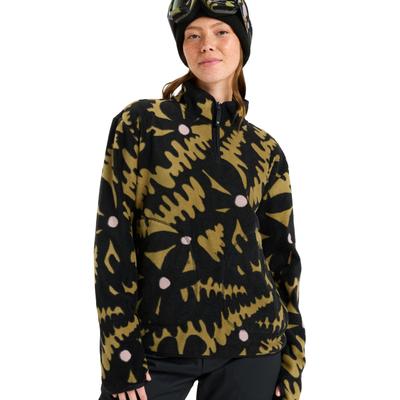 Fleecepullover ROXY "Moonrising", Damen, Gr. L, fennel seed big flower, Obermaterial: 100% Polyester., Sweatshirts Fleecepullover