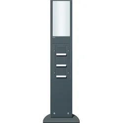 Gira 134228 E-Säule Licht + 3x SCHUKO SP 769 mm Gira Energiesäule Anthrazit