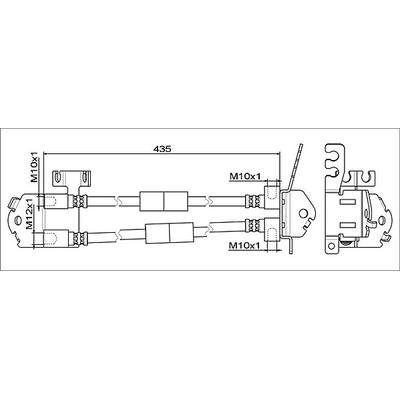 METZGER AUTOTEILE Bremsschlauch 4111557 mitte für Ford