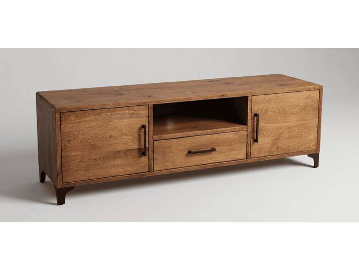 JVmoebel Lowboard TV Schrank Holz Vintage Look Industrial Wohnzimmer Einrichtung (1-tlg)