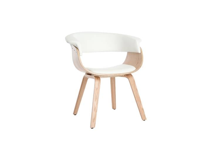 Chaise scandinave blanc et bois clair OKTAV
