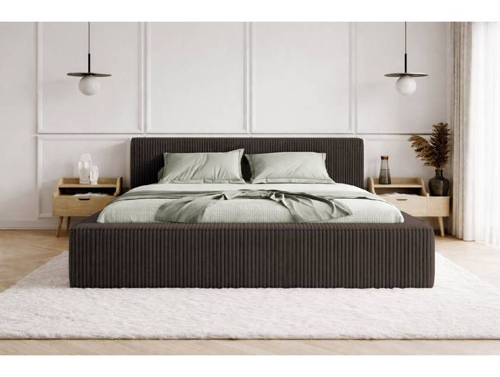 Compleo Polsterbett CORD mit Stauraum ASTA, Modern design (Viele Varianten zur Auswahl – wählen Sie Größe und Farbe), Kostenlose Lieferung! TOP ANGEBOT!
