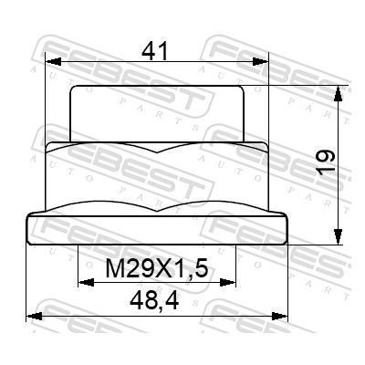 FEBEST Achsmutter, Antriebswelle 1698nhub01 für Mercedes