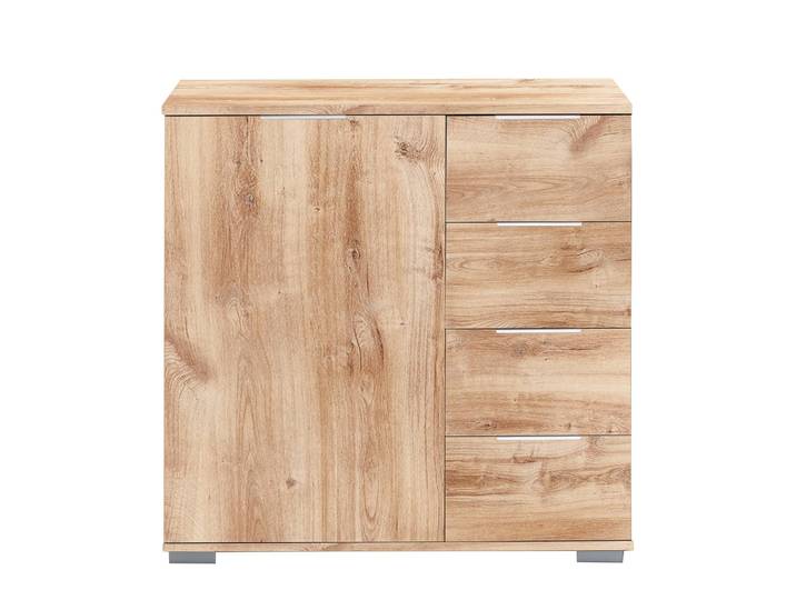 Commode combinée II 82 x 82 x 41cm Beige/Marron/Imitation chêne parqueté