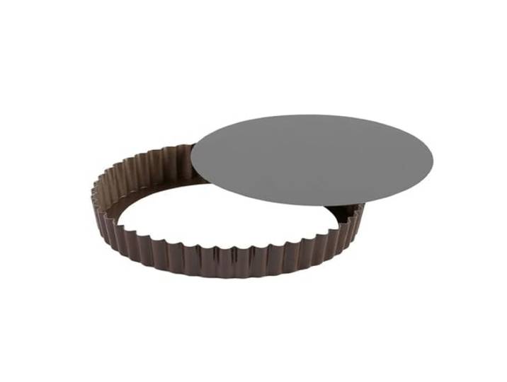 GOBEL 226442 Zimtfarbene runde Auflaufform mit beweglichem Boden mit Antihaftbeschichtung
