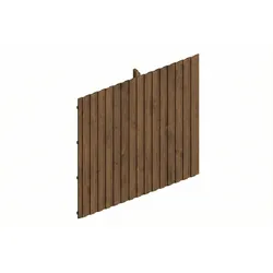 Skan Holz Carport Rückwand - Deckelschalung Rückwand: 362 x 330 cm nussbaum