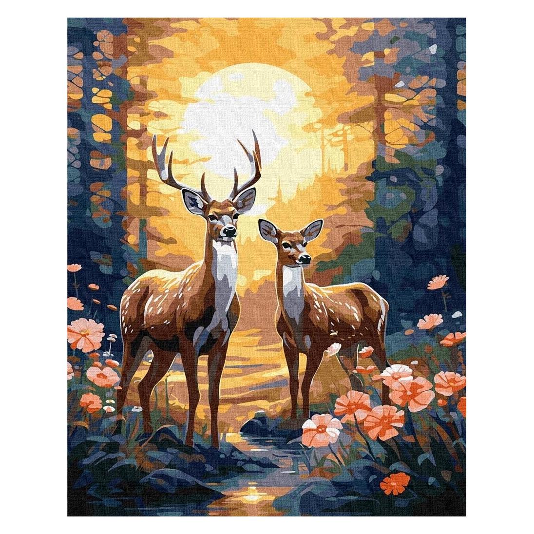 Ideyka Malen nach Zahlen - Anmutiger Hirsch 40x50cm (58225268)