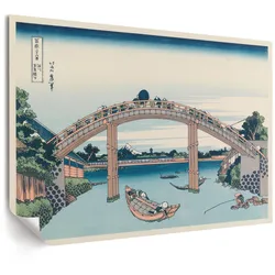 POSTER - 59x42 cm (A2) - Hokusai - Blick von unter der Brücke