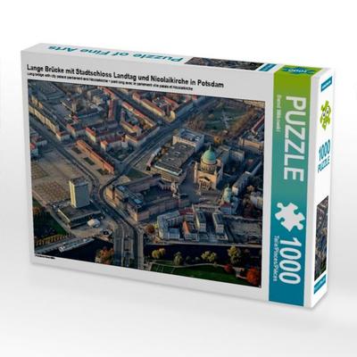 CALVENDO Puzzle Lange Brücke mit Stadtschloss Landtag und Nicolaikirche in Potsdam 1000 Teile Puzzle quer | 1000 Teile Lege-Größe 64 × 48 cm