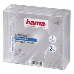 Hama Behälter CD-Aufbewahrung - Kapazität: 2 CD - durchsichtig (Packung mit 5) 00044752