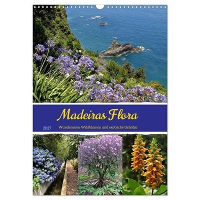 Madeiras Flora. Wundersame Wildblumen und exotische Gehölze (Wandkalender 2027 DIN A3 hoch), CALVENDO Monatskalender