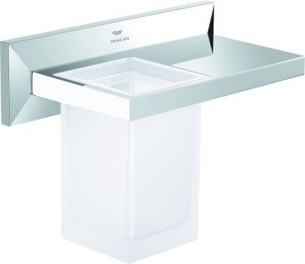 Grohe Allure Brilliant étagère 40906000 avec verre pour rince-bouche, chromé