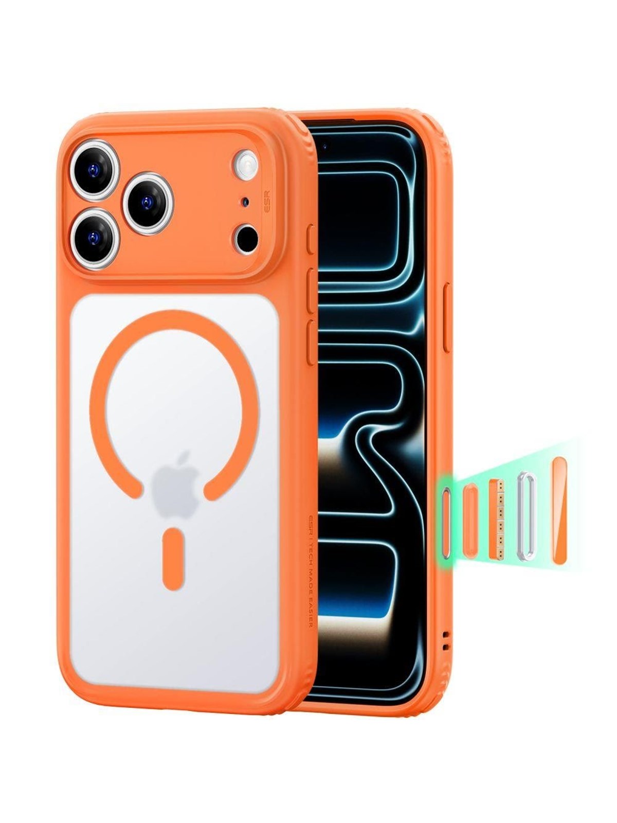 ESR Classic Hybrid MagSafe Case for iPhone 18 Pro / 17 Pro - Orange