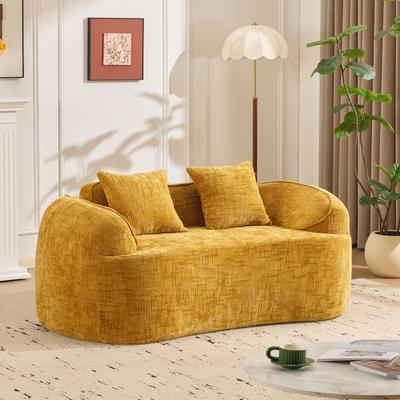 Kodotan sofa Curved 2 person compress sofa. It has armrests on both sides, comes with two pillows,is suitable for small - sized apartments