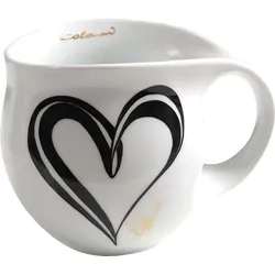 Luigi Colani Porzellan Kaffeebecher XXL Heart black