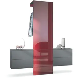 GARDEROBE Carlton Paneel in Bordeaux Hochglanz