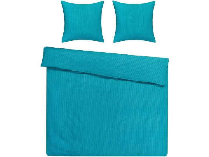 Flair Bettwäschegarnitur Seersucker Grün Stoff 200 cm - Farbe: türkis - Material: 100% Baumwolle - Bettwäschegarnitur