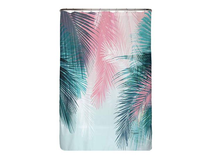 Rideau de douche anti-moisi Palmier Microfibre Multicolore 120 x 200cm