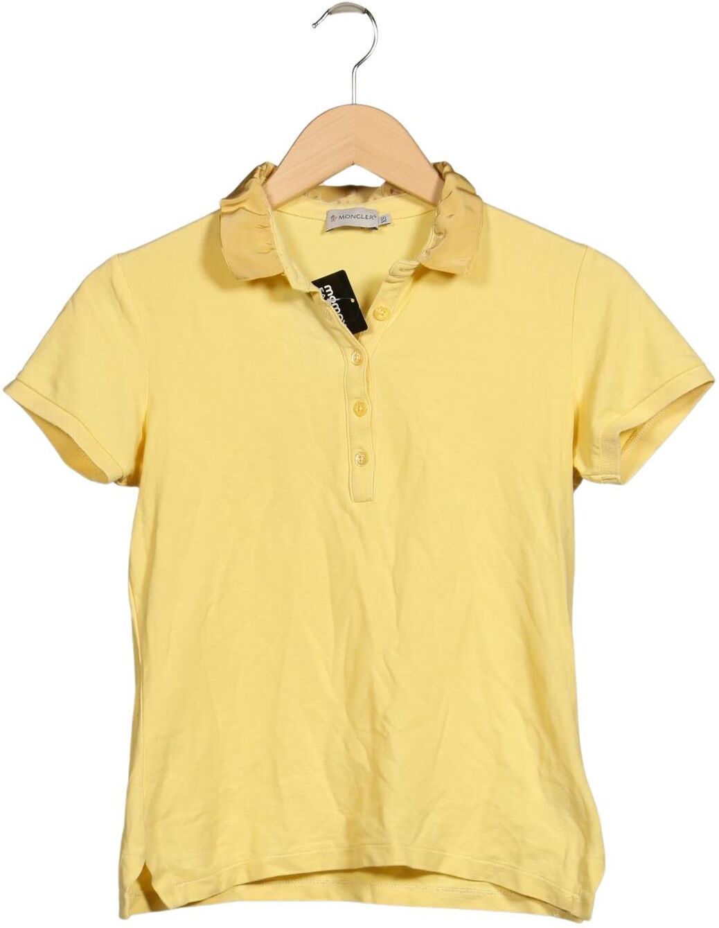 Moncler Damen Poloshirt, Gelb, Gr. XS, Baumwolle - Second Hand