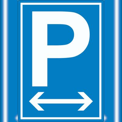 HB-Druck Parkplatz Aufkleber mit Pfeil nach links und rechts A2 (420x594mm)