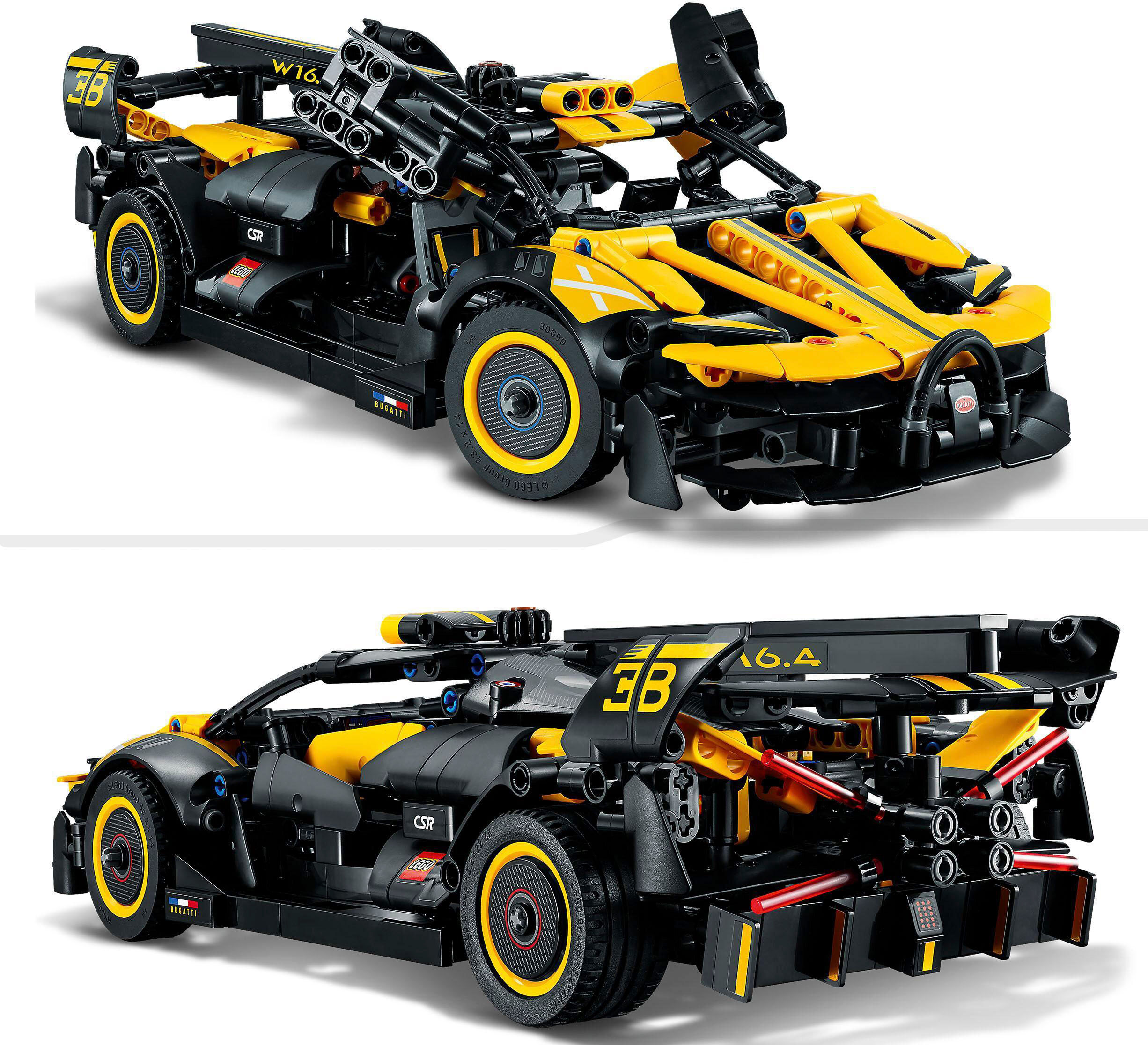 Konstruktionsspielsteine LEGO "Bugatti-Bolide (42151), LEGO Technic", bunt, Spielbausteine, Kinder, Kunststoff, Konstruktionsspielsteine, Made in Europe