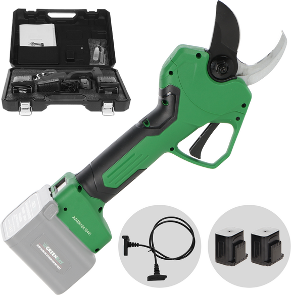 GreenBay TopCut 45 - Sécateur électrique de taille - 2x 21.6V 4Ah - Diamètre de coupe 45 mm