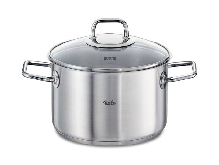 Kochtopf FISSLER viseo , silber (silberfarben), Ø:20cm, Töpfe, Kochtopf, Induktion