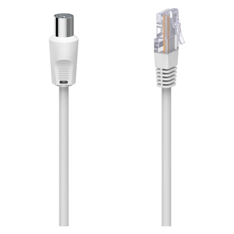 Hama Antennen-Kabel - Koax-Stecker - RJ45-Stecker (75 dB, Antennenkabel) (00205032)