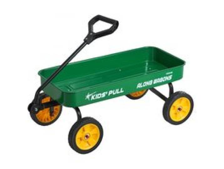 VEVOR Chariot à Tirer Enfants 101 cm Chariot Tout-terrain Tout-petits en Métal Charge 80 kg, pour Cadeau d'Anniversaire Enfants, Jardinage, Plage, Camping, Aventures en Plein Air, avec Poignée, Vert