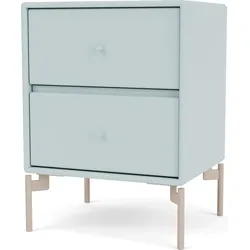 Drift Nachtschrank hell himmelblau auf beigen Beinen