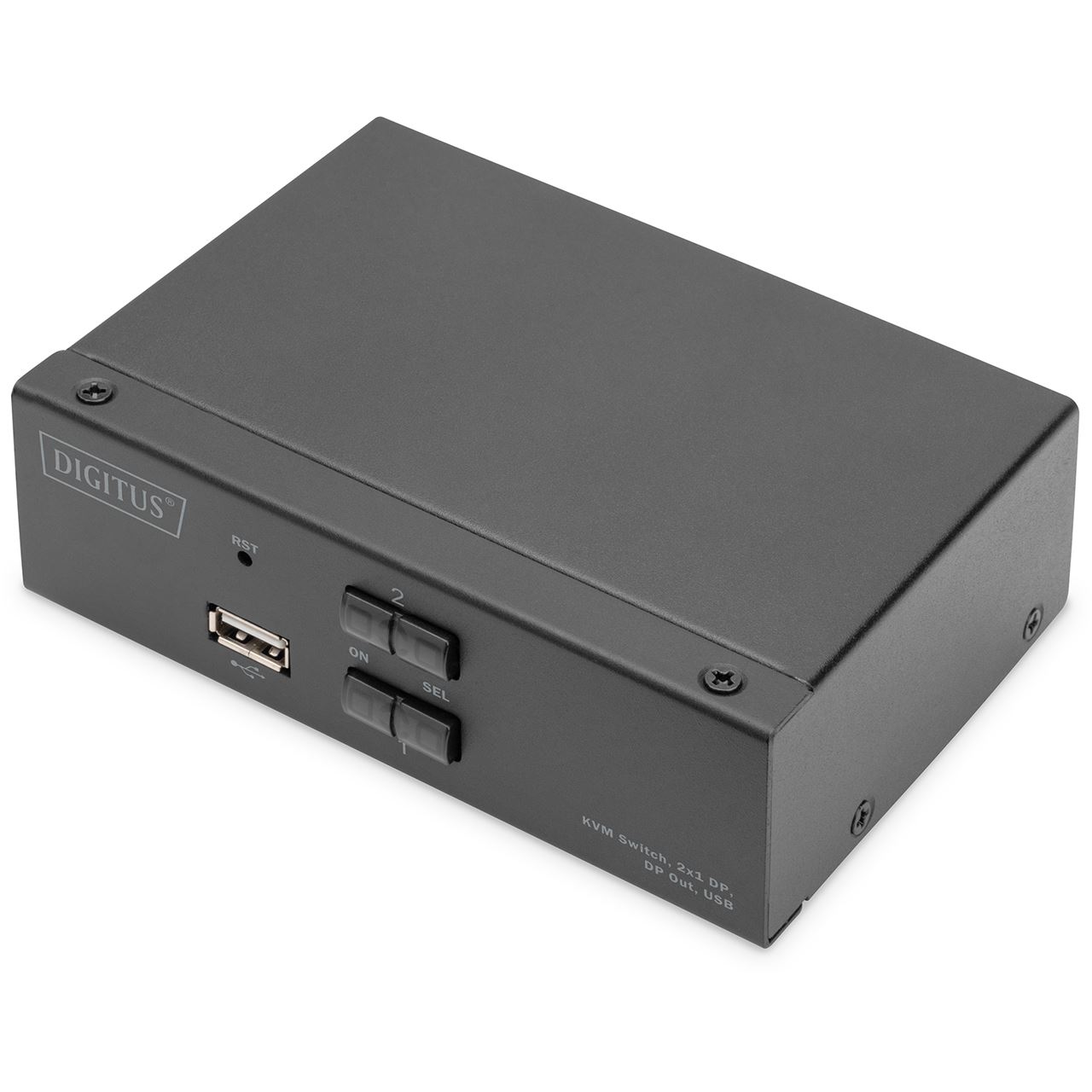 Digitus KVM Switch, 4K60HZ, 2x1 DP in, 1x DP USB out