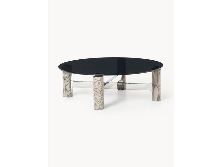 Table basse avec plateau en verre Sam