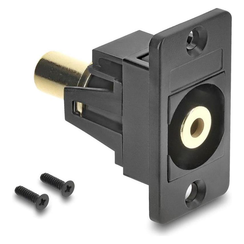 Delock Panel Mount Klinkenbuchse 3,5 mm 3 Pin zu Klinkenbuch (91207)