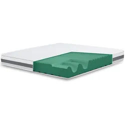 The White Stone Doppelmatratze King Size 180x195 Basic, Antibakteriell, Anti-Milben, Anti-Allergie.| Höhe 16 cm | Made in Italy