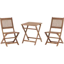BISTRO-SET 2-Sitzer Heller Holzfarbton Paraggi